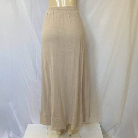 DEMOCRACY Jeans Women Linen Hi-Low Skirt Size 2X Ruffled Hem Elastic Waist NWOT - Picture 3 of 4